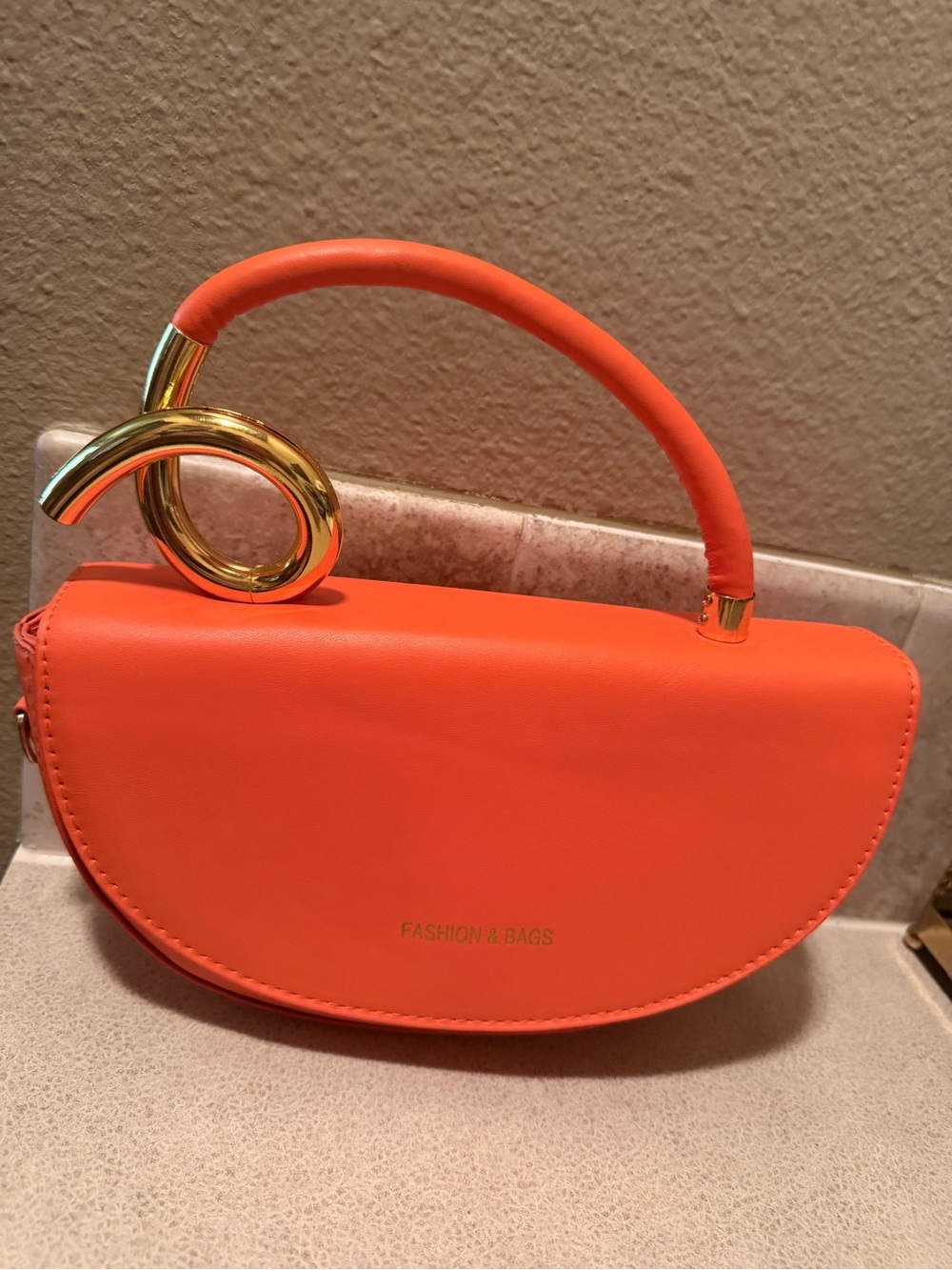 Orange Top-Handle Women's Handbag